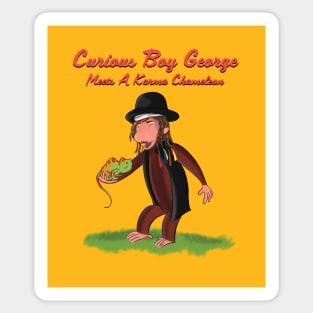 Curious Boy George Meets A Karma Chameleon Sticker